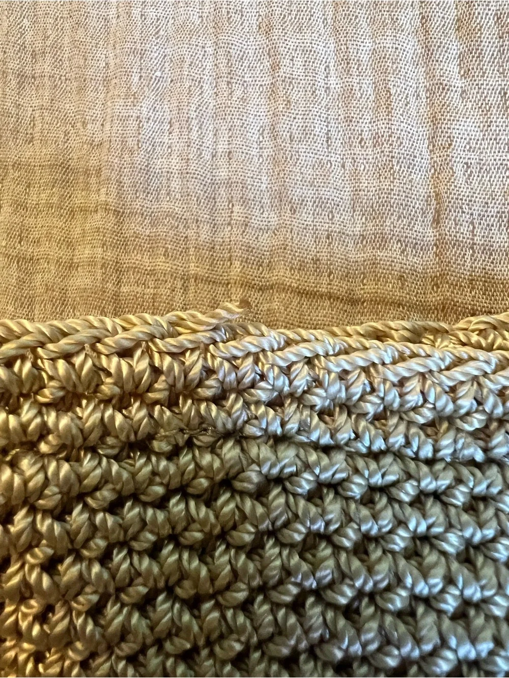 Quince Beige Woven Hobo Shoulder Bag